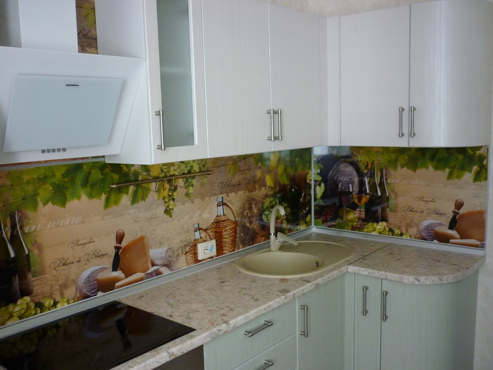 Белый кухонный гарнитур-Кухня МДФ в ПВХ «Модель 216»-фото2