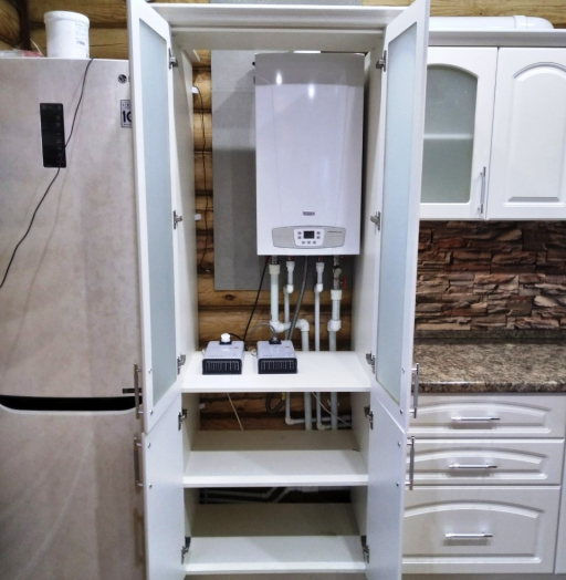 Белый кухонный гарнитур-Кухня МДФ в эмали «Модель 546»-фото8
